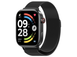 Bracelete para Redmi Watch 6 / 5 / 4 Milan Magnética Malha de Aço Preta XIAOMOYU