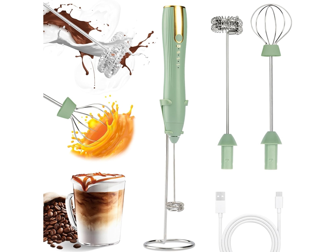 Espumador De Leite Elétrico, Portátil Para Café, Quente E Frio, Mini Misturador Uso Doméstico, Utensílio Latte Cappuccino.