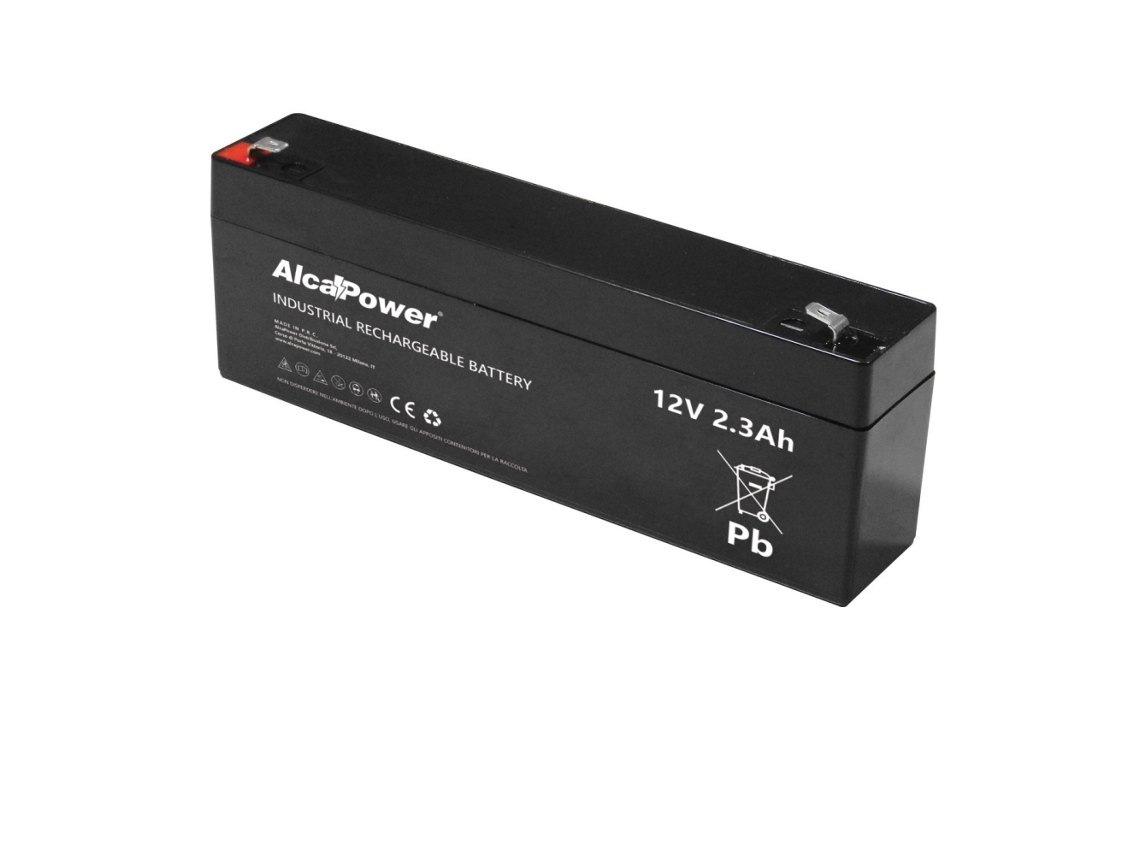 Bateria recarregável selada AGM de 12V 2.3Ah - Ideal para alarmes, nobreaks e brinquedos - Conexão Faston T1