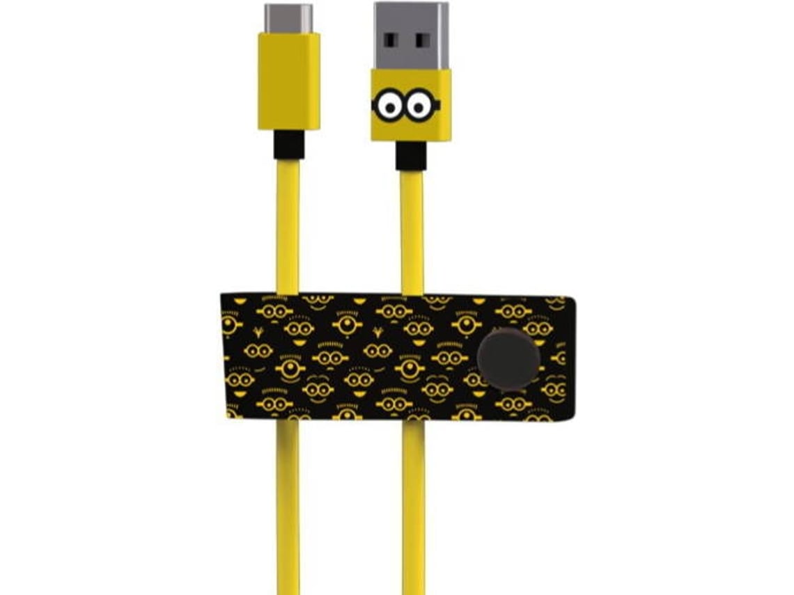 Cabo TRIBE Minions (USB - Micro-USB - 1.2m - Amarelo)