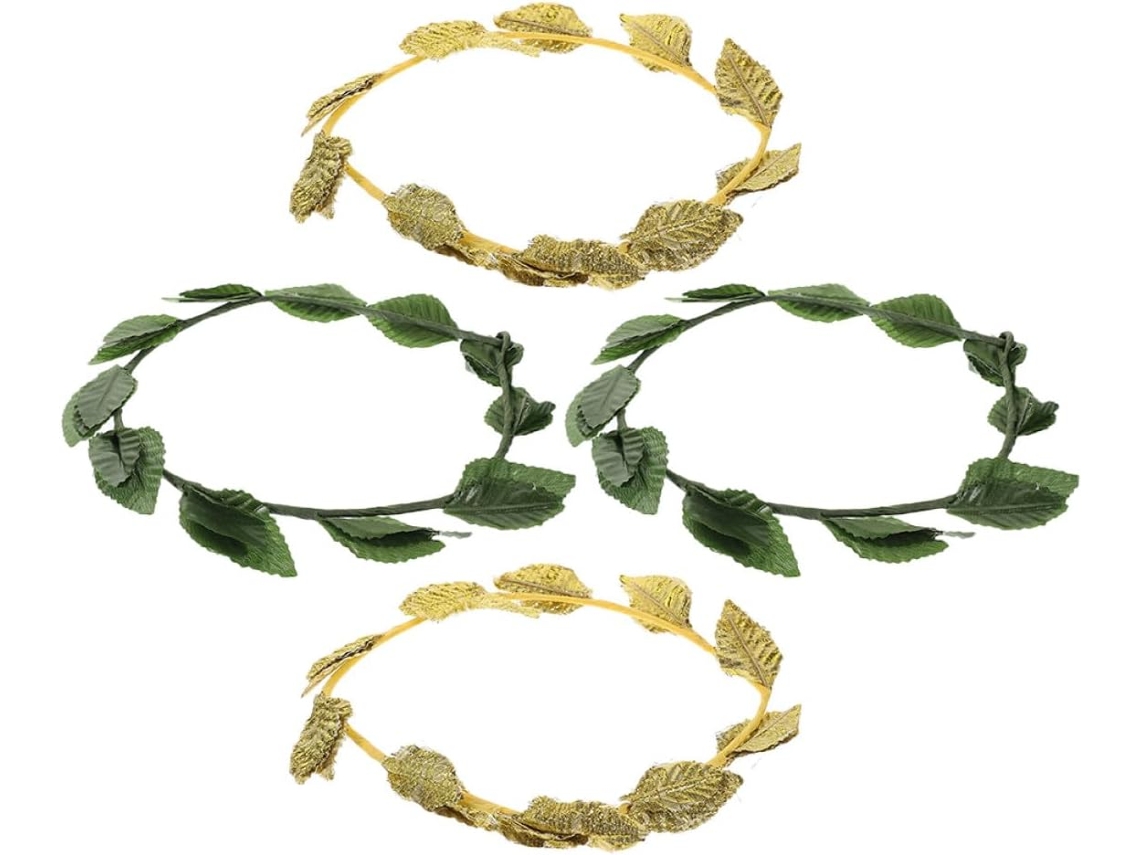 Conjunto De 4 Peças De Adereços De Cabeça Verdes Para Cosplay, Coroa Grega Para Carnaval.