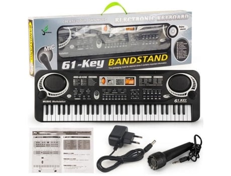 61 Teclas Teclado Eletrônico Piano Musical Infantil Brinquedo 6106 Profissional Multifuncional Xichao