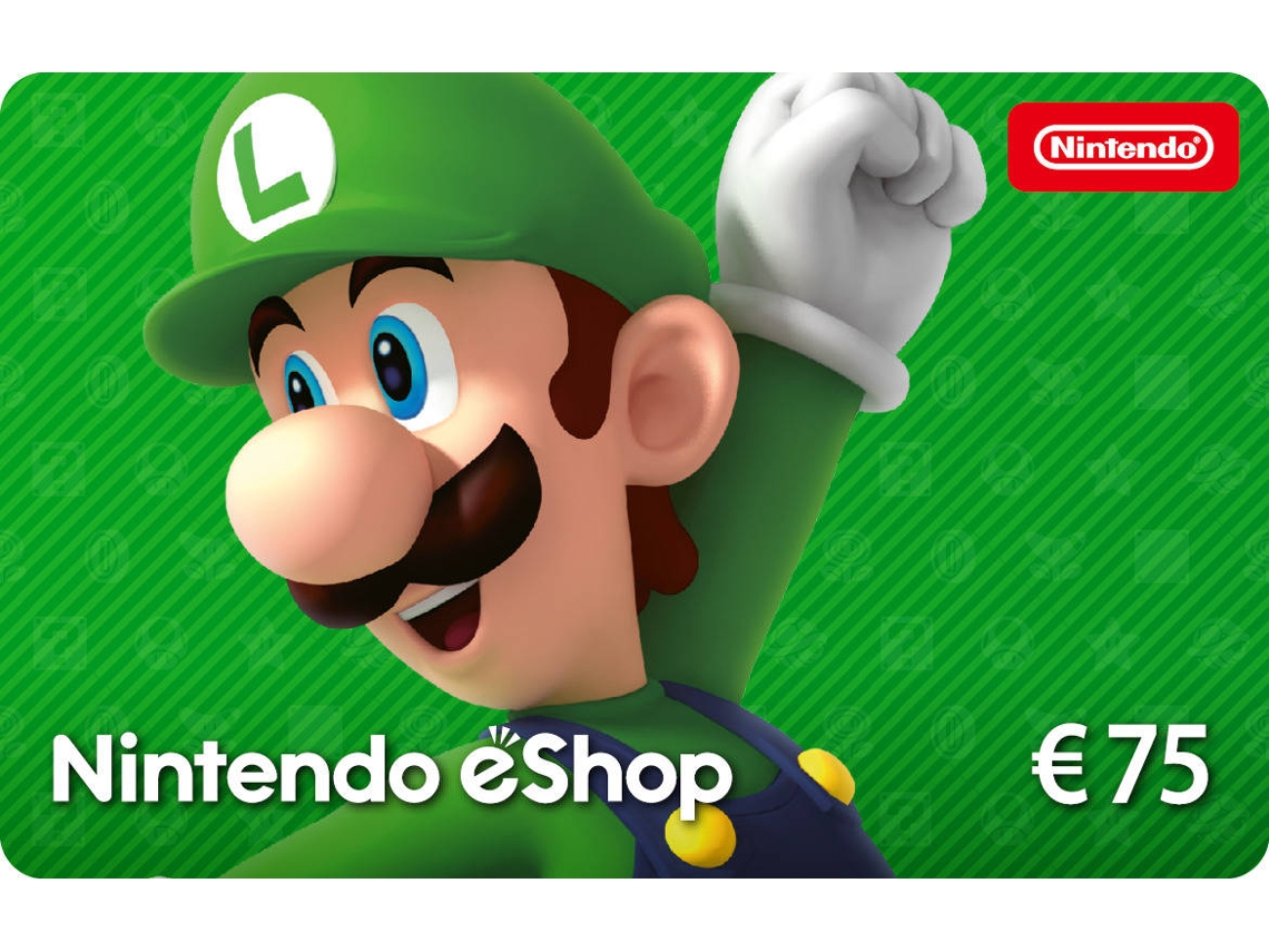 Código digital para fundos da Nintendo eShop: 75 euros