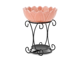 Horno De Óleo Essencial Aroma 70ml Com Xícara Cerâmica Para Decoração De Casa, Escritório, Academia Rosa