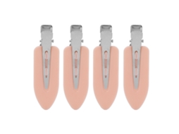 4 Peças Clips De Cabelo Sem Marcas Acessórios De Maquiagem Barretas De Cabelo Para Mulheres Rosa