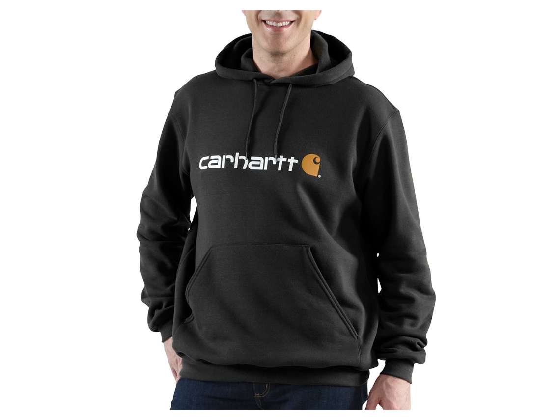 Moletom Com Capuz Solto Logo Preto L CARHARTT
