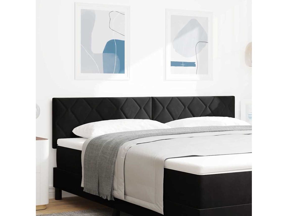 Vidaxl Cabeceira Preto 180 Cm Veludo