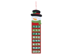 Calendário De Advento Reutilizável Com Boneco De Neve