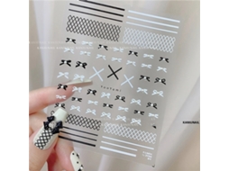Adesivos De Unhas 5d Estilo Japonês, Kit De Acrílico Com Película Deslizante Para Unhas Faça Você Mesmo