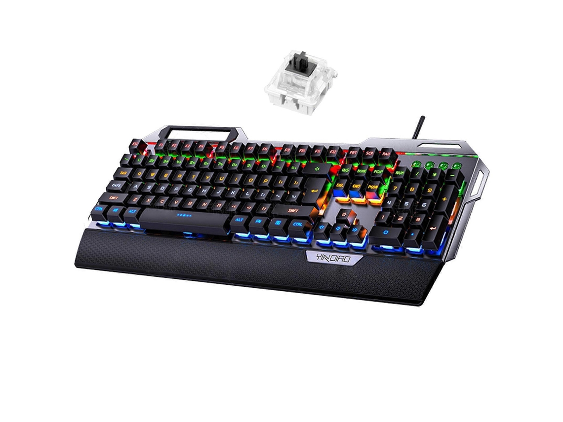 Teclado Mecânico Para Jogos Com Fio De Tamanho Normal, à Prova De Respingos, Ideal Para Windows Aquaforge
