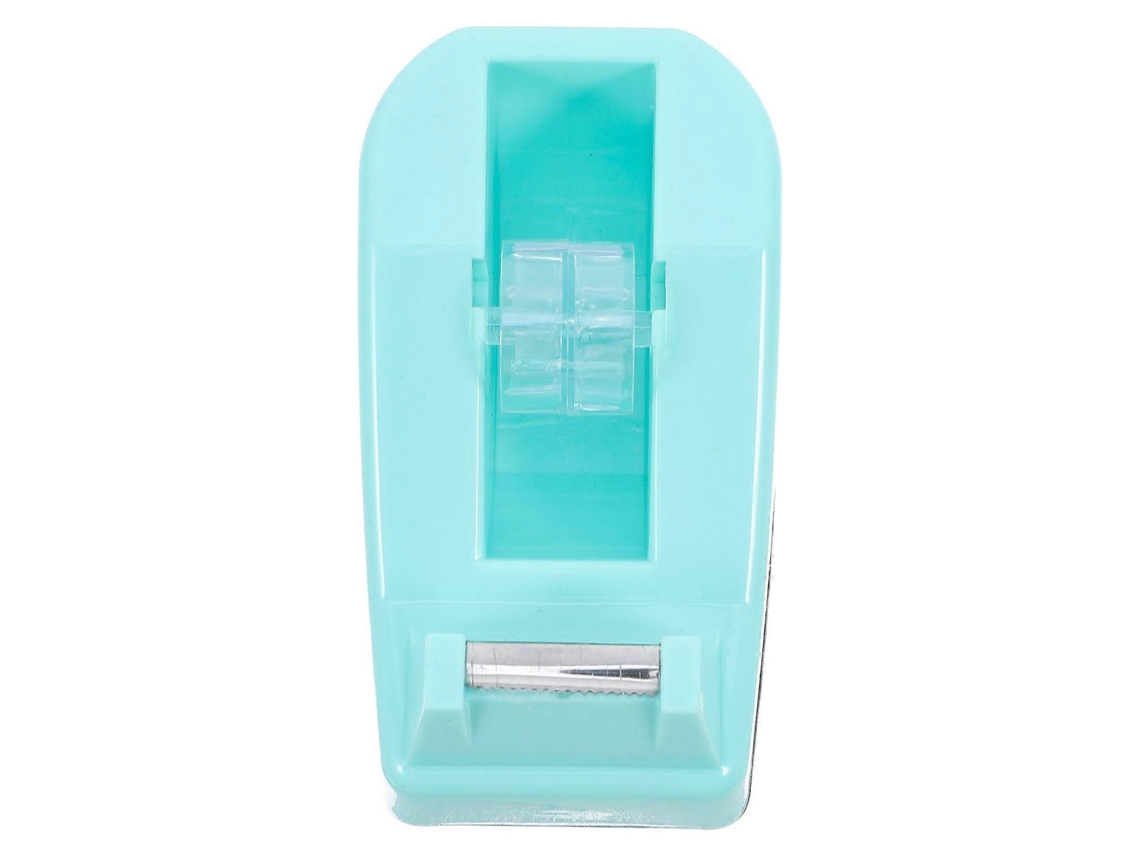 Dispensador de Fita Adesiva Plástica Verde Claro, Ideal para Uso em Escritório. GOKOCO
