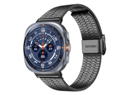 Bracelete de Aço Inoxidável com Fivela de 7 Contas Preta para Samsung Galaxy Watch Ultra XIAOMOYU (47mm)