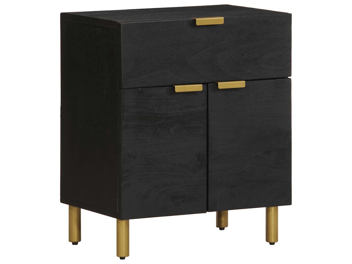 Vidaxl Mesa De Cabeceira 50x33x60 Cm Derivados De Madeira Preto