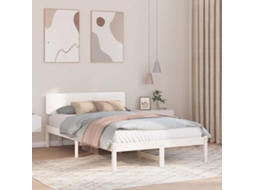 Vidaxl Estrutura Da Cama Com Cabeceira Branco 120 X 190 Cm