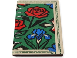 Pasta De 6 Argolas A5 Com Estampa Floral Vibrante, Recarregável, Capa Em Couro Sintético, Folhas Soltas, Organizador