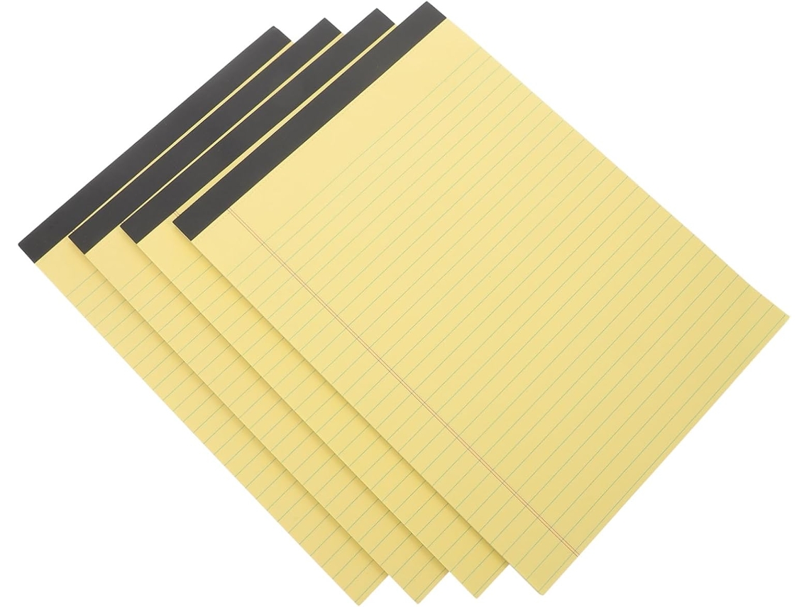 4 Peças Bloc Notes Ligné Portable Lot De Destacáveis Jaunes Para Prêmio De Notes Planification Et Rappels
