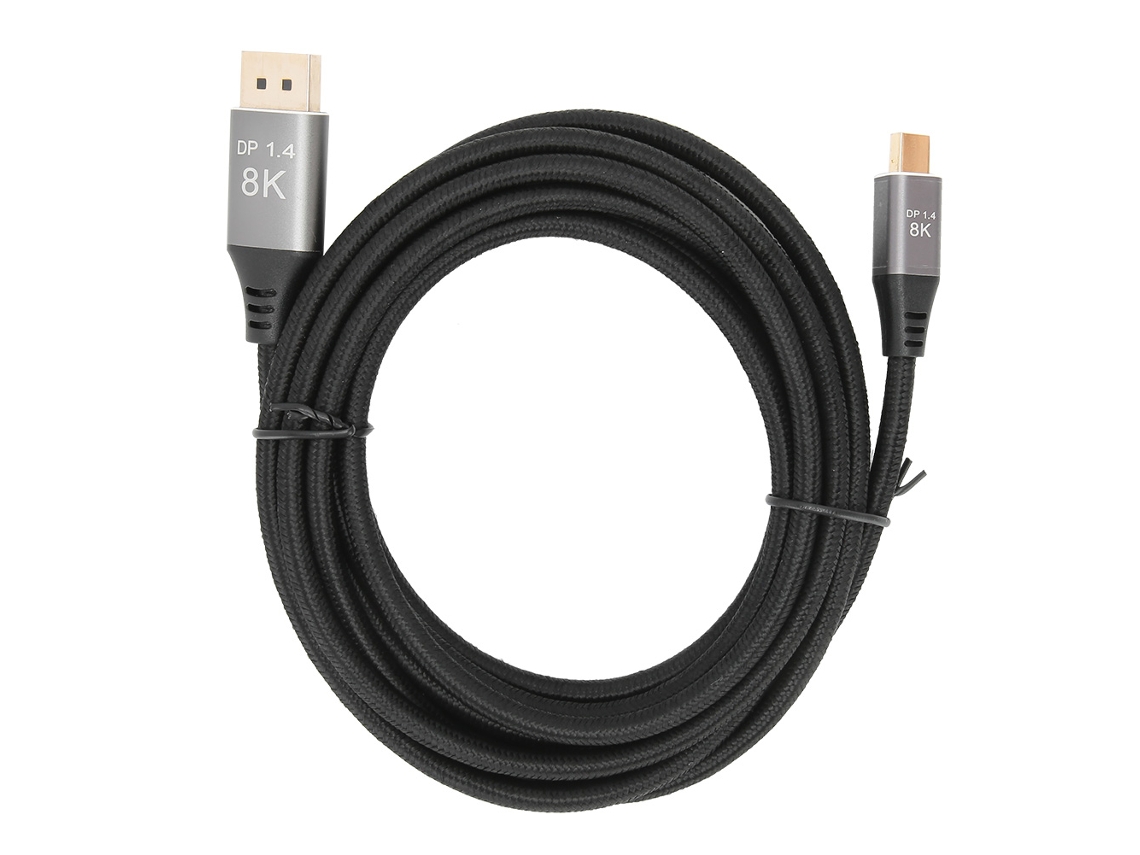 Aetheria cabo Adaptador Mini Dp para Dp 1.4 8k Alta Definição 3 Metros para Computadores