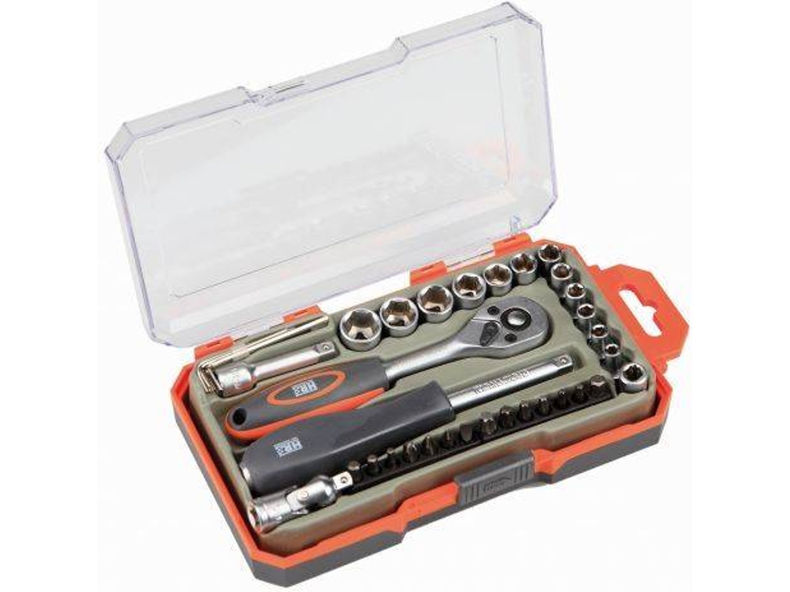 Conjunto de Chaves HR de Caixa 1/4" (35 peças)