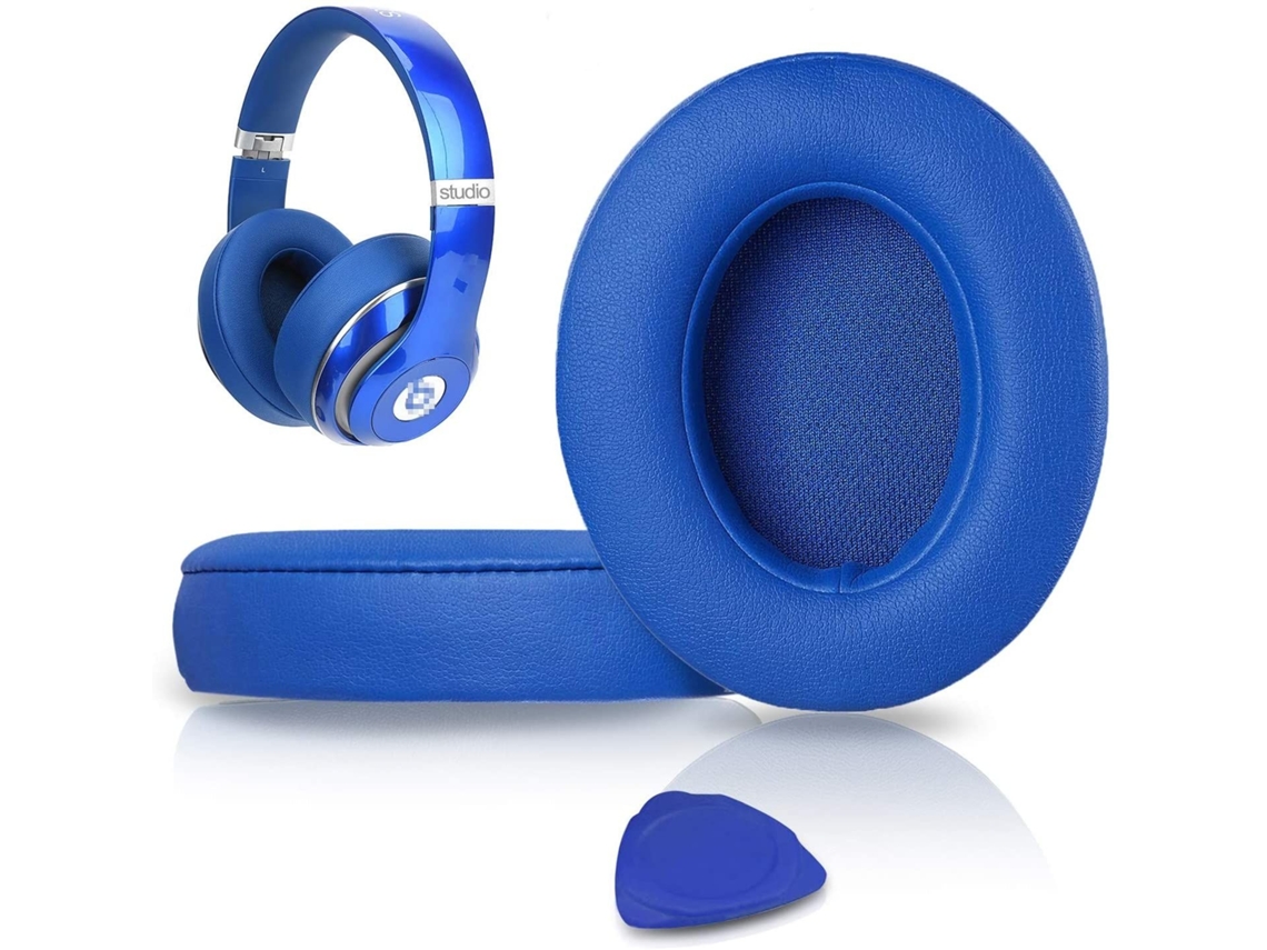 Lurelia Almofadas Auriculares Para Auscultadores Com E Sem Fios Beats Studio 2 E Studio 3 - Azul, Em Espuma De Memória, Azul