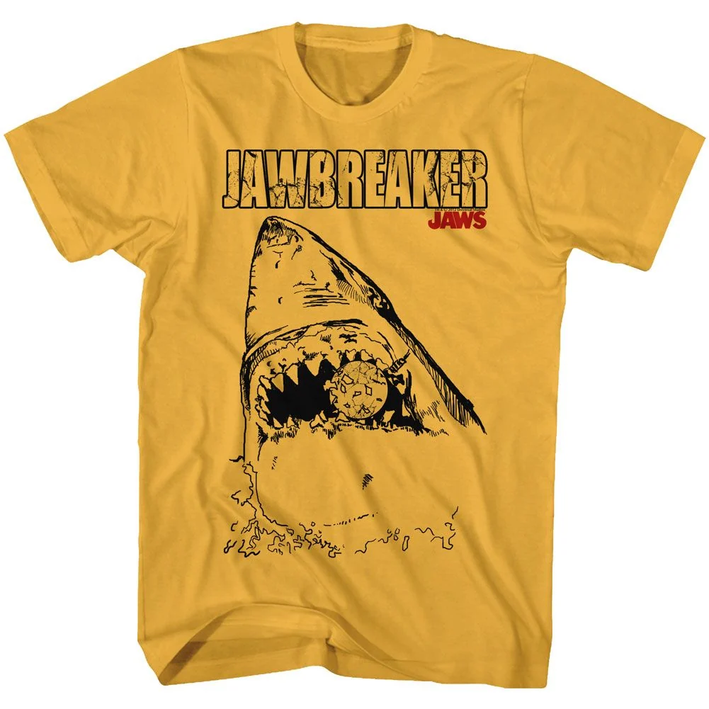 Rockinstone Jaws Movie Jawbreaker Solid Ginger Adult T-shirt Size:m