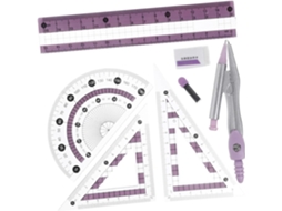 Conjunto De Réguas Multifuncionais Holibanna Rosa, 7 Peças