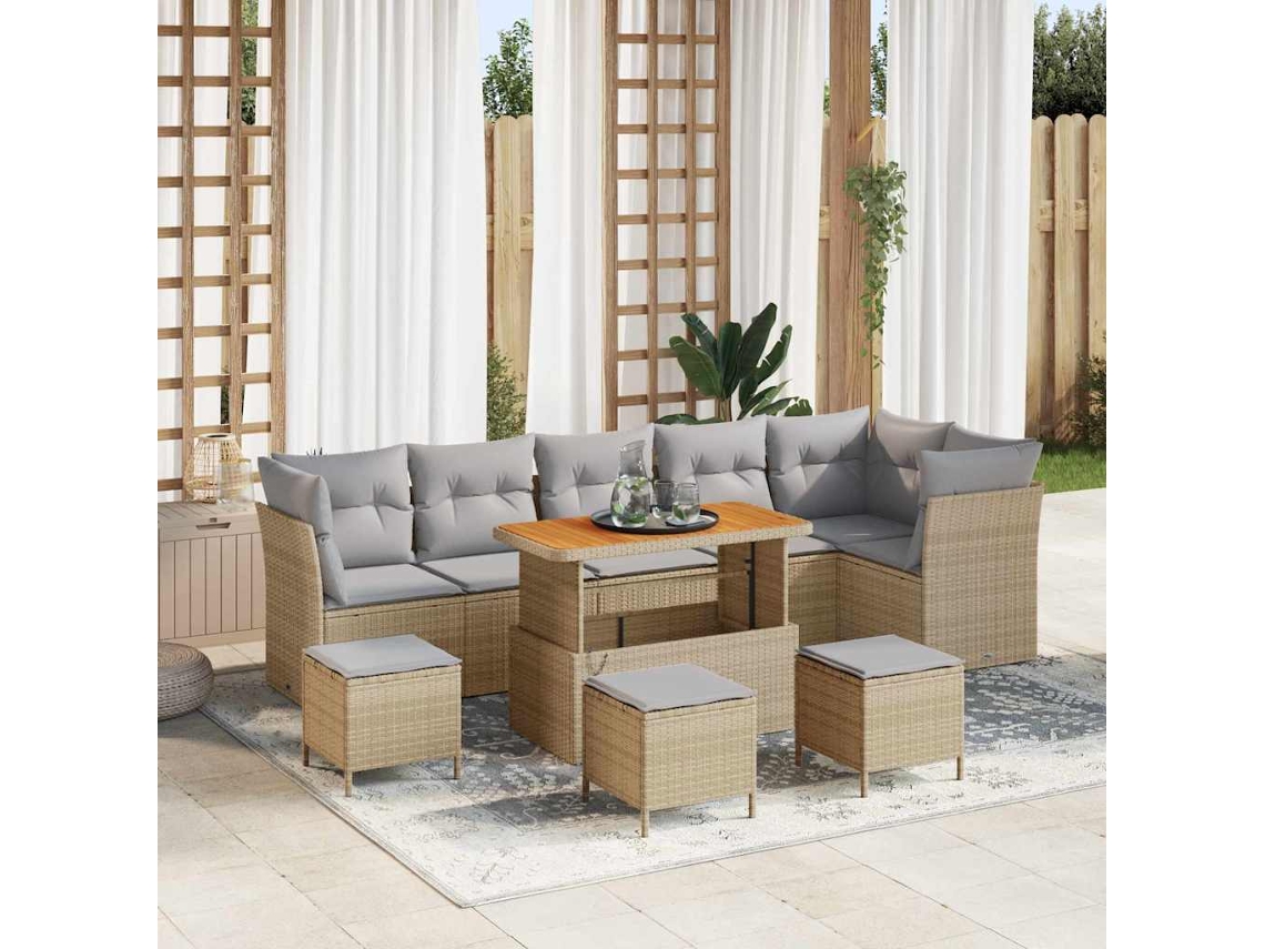 Vidaxl Conjunto De Sofá De Jardim 10 Unid. 6-número De Lugares