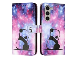 Capa De Couro Com Padrão De Desenho Colorido E Trama Lisa Para Samsung Galaxy Z Fold6