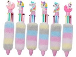 Conjunto De 6 Canetas De Pelúcia Com Personagens De Unicórnio Para