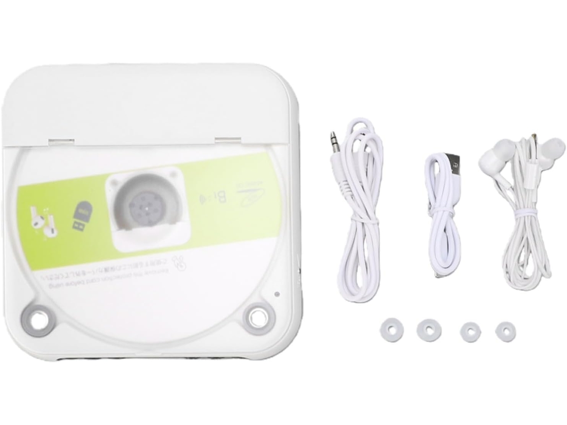 Leitor Cd Portátil Denash, De Automotivo Com Bluetooth, Som De Alta Fidelidade, Entrada Aux De 3