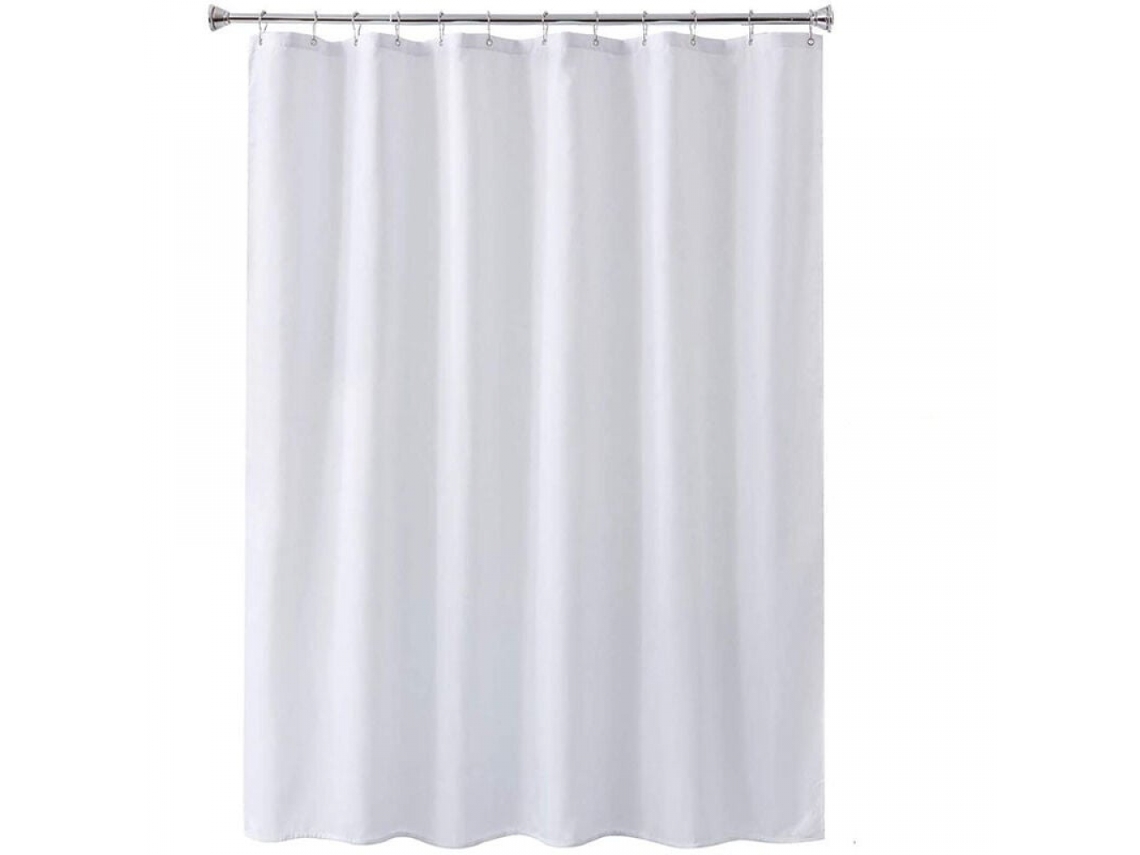 Cortina De Chuveiro Branca, 1 Peça, 100x200 Cm, Impermeável E Resistente A Mofo