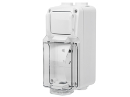 Laxiscreed Tomada De Parede Exterior 250v À Prova De Água Com Interruptor Para Ambientes Externos