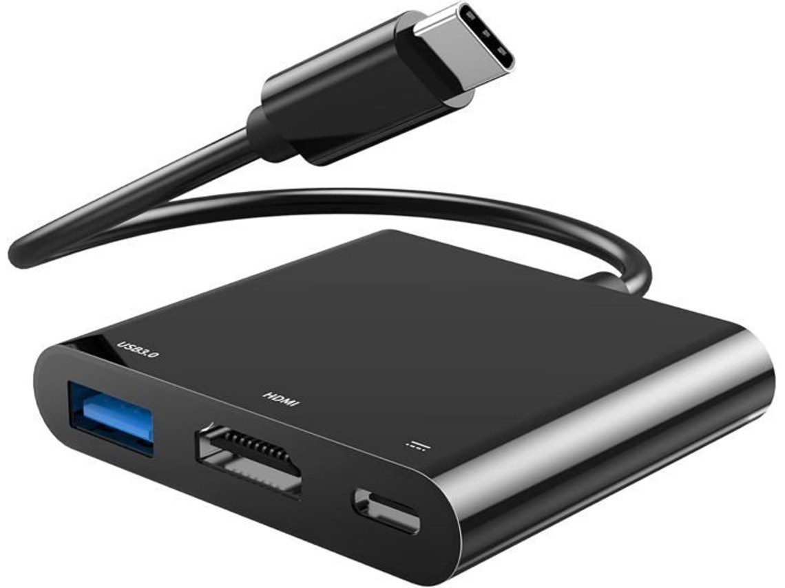 Adaptador Usb C para Hdmi Multicolor 4k Power Delivery 100w Usb 3.0 3 Portas Choumicha Saveurs France Agro