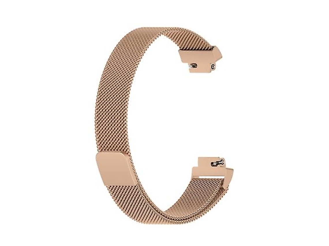 Pulseira De Relógio Lurelia Para Fitbit Inspire 2 Milanese Rose Gold