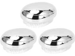 Escova De Cabelo Em Formato Ovo, Conjunto De 4 Peças, Pente Desembaraçador Macio Banhado A Prata Para Todos Os Tipos De