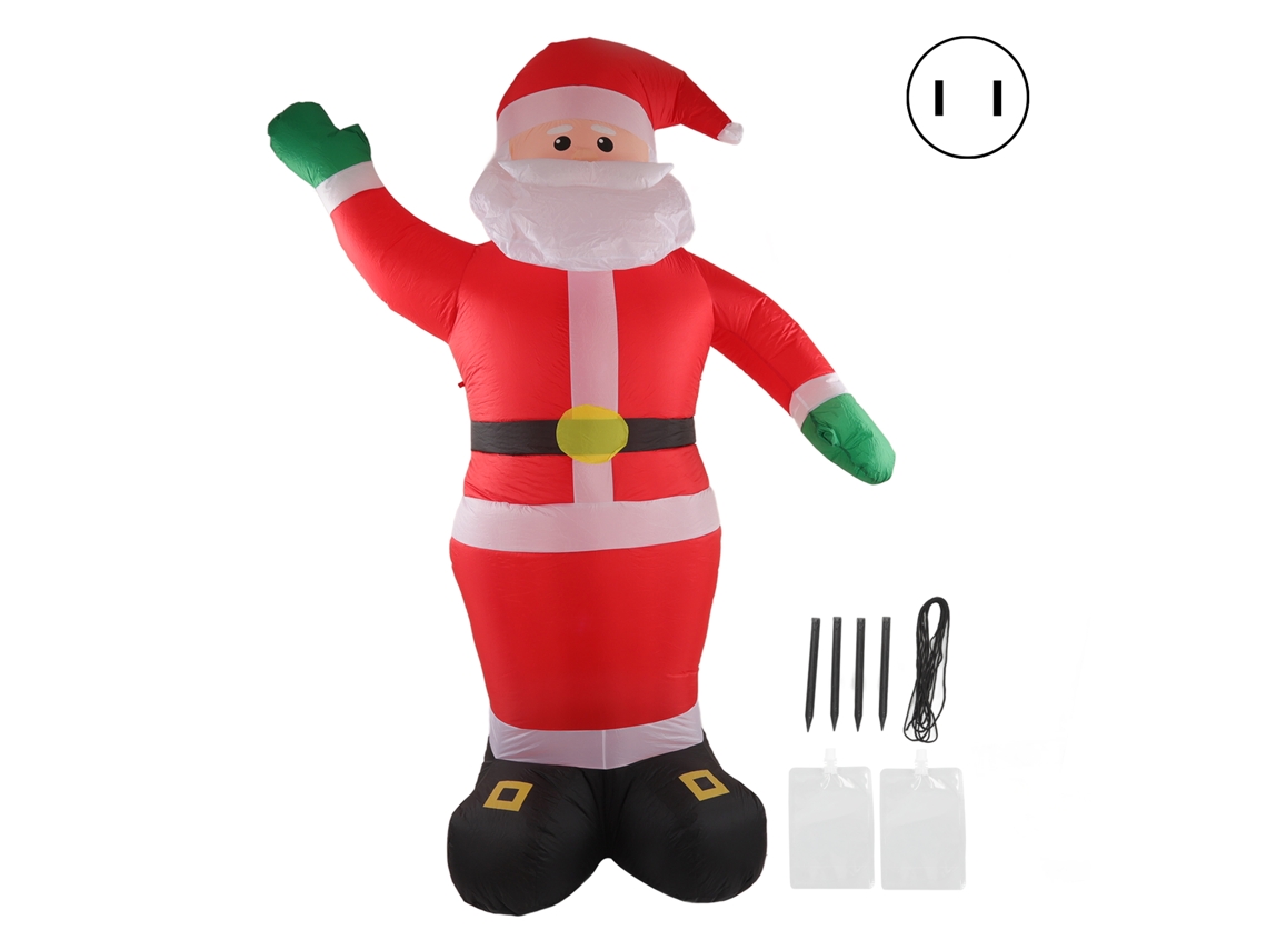 Papai Noel Inflável com Led Prova D'água 2,5m Decoração Natal S/MARCA