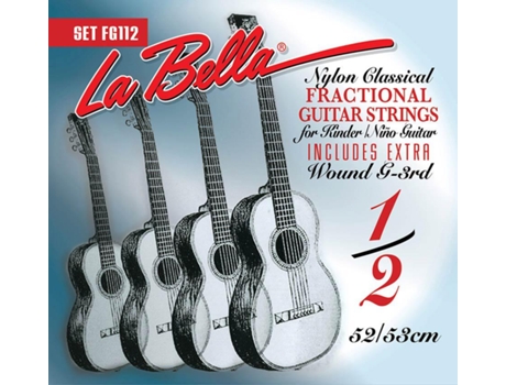 La Bella Conjunto de Cordas Clássico Triplo Nylon Transparente & Amp; Baixos Ci