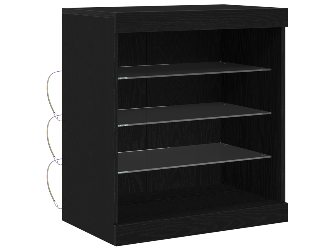 Conjunto 1 Buffet Moderno Vidaxl Preto Derivados De Madeira (60,5 X 37 X 67 Cm)