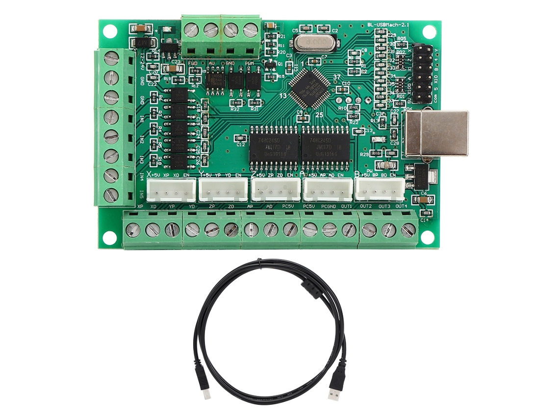 Placa Controladora CNC USB Mach3 5 Eixos 100kHz 12-24V Driver Interface Universal