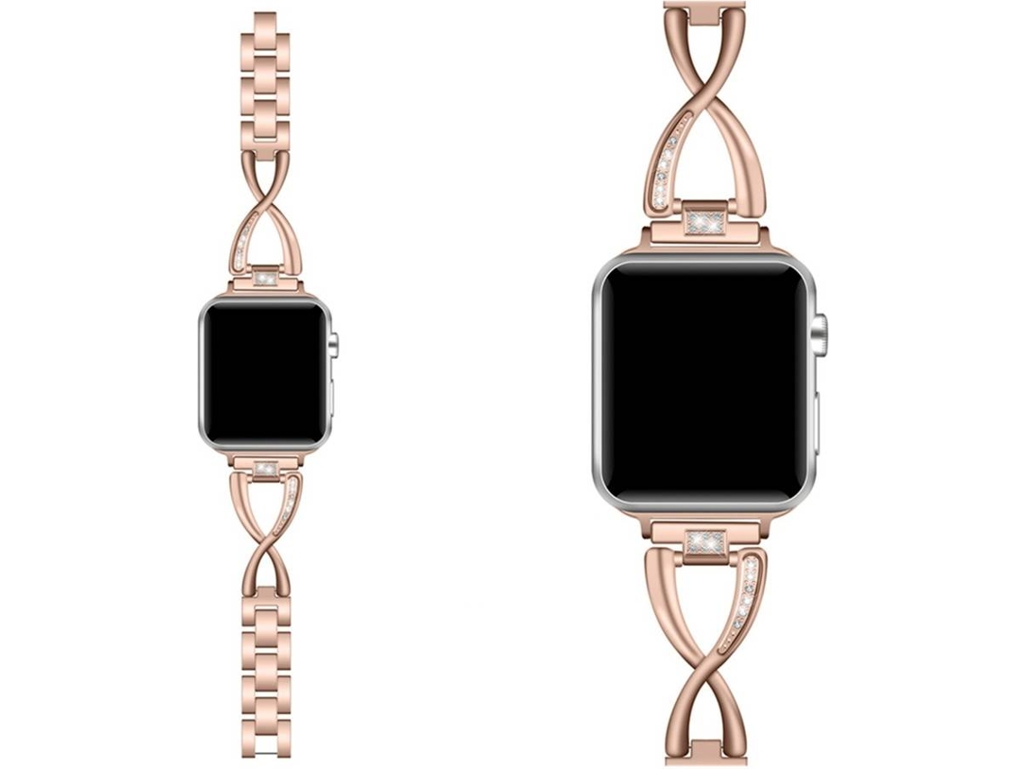 Bracelete Apple Watch 42 mm WJS Metal Dourado