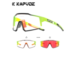 Óculos de Sol Fotocromáticos para Ciclismo, Óculos de Sol para Esportes Ao Ar Livre Que Mudam de Vermelho e Azul, Óculos Estilo Harley. MDUG