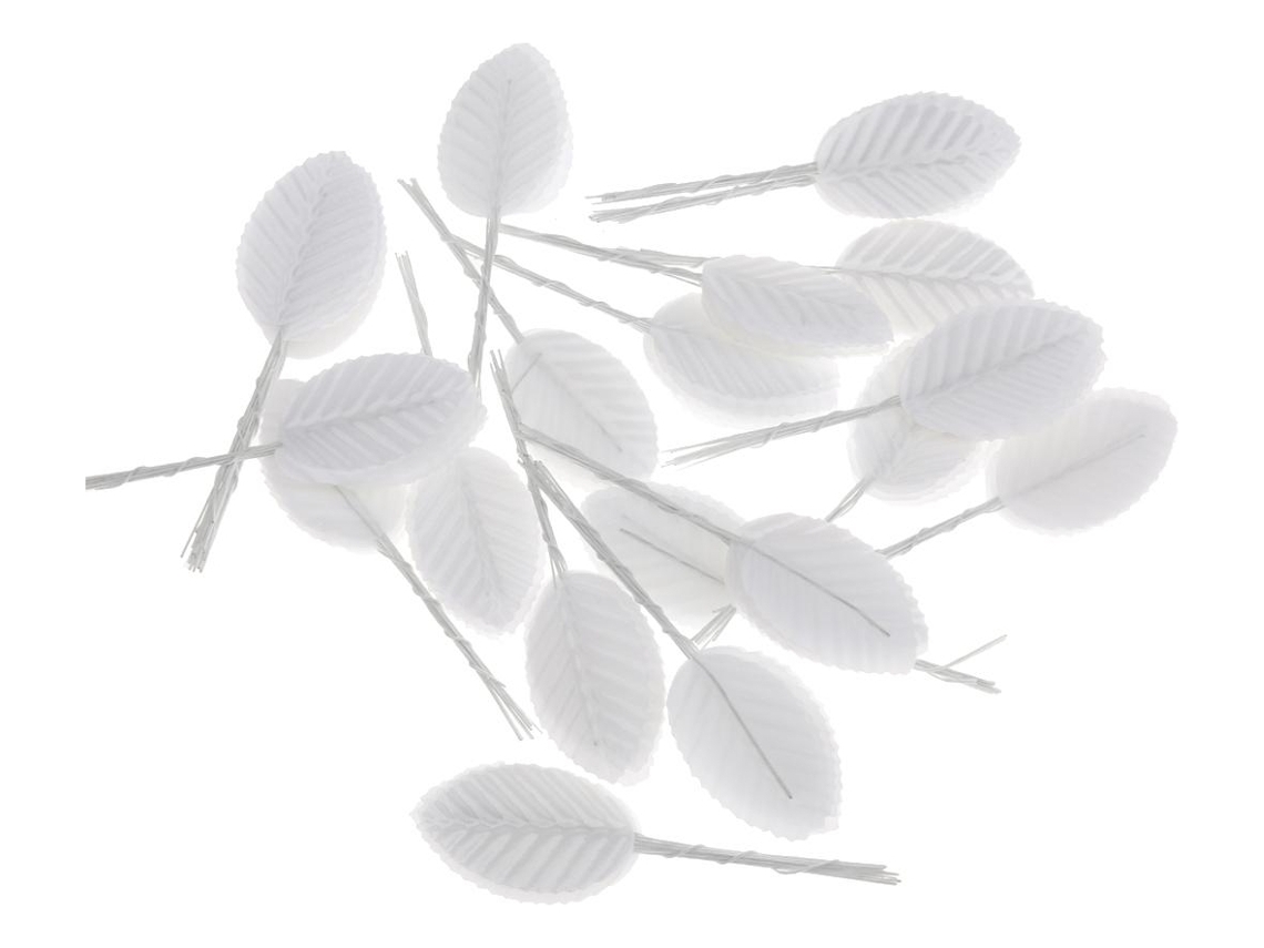 Folhas de seda para buquês 11cm Alce branco