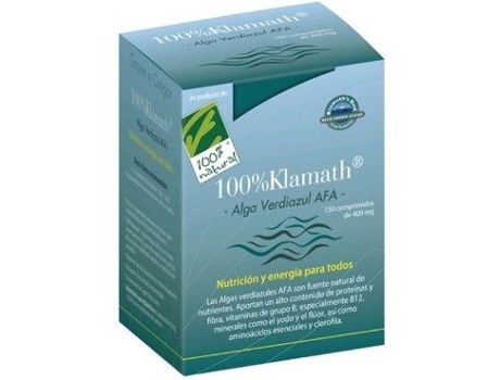 0% Klamath alga verde azulada AFA 0% Natural 150 comprimidos