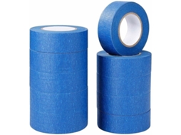 Lurelia Fita Crepe Para Pintura, Mascaramento E Decoração, Azul, 10 Rolos, 24 Mm X 20 M