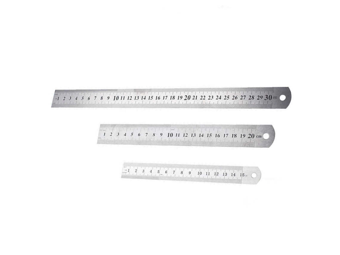 Stobaza em aço inoxidável com balança dupla de 3 peças, material metálico durável, fácil de guardar, ideal para uso.