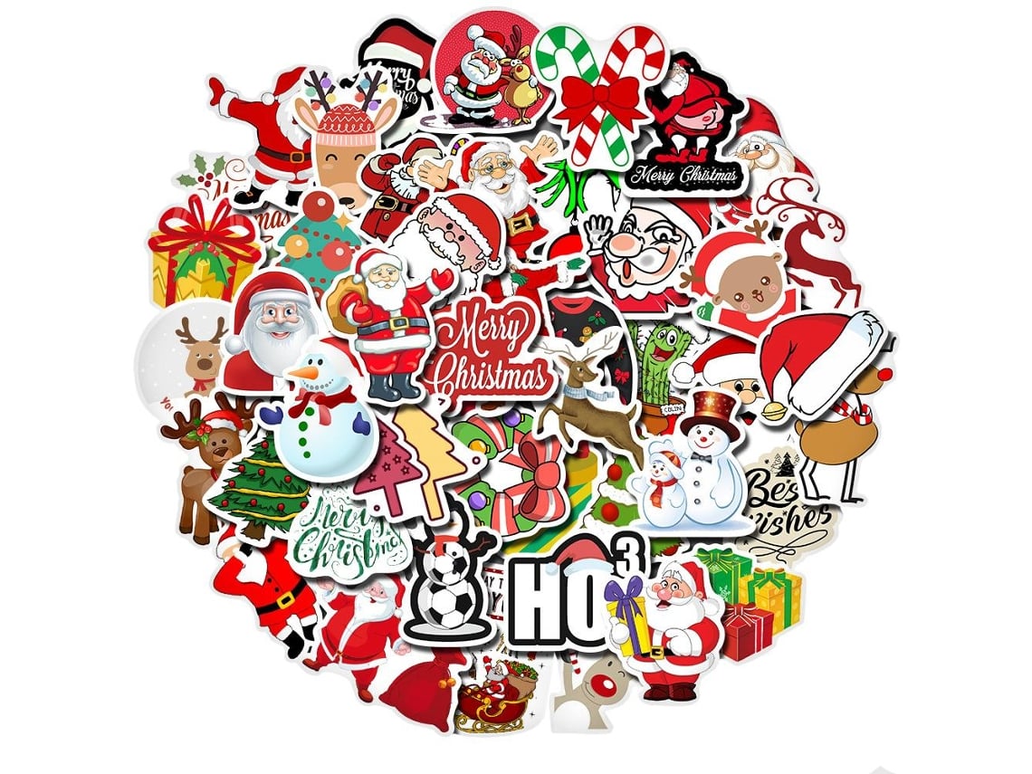 50X Adesivos NORTHIX e Decalques Natal Vsco