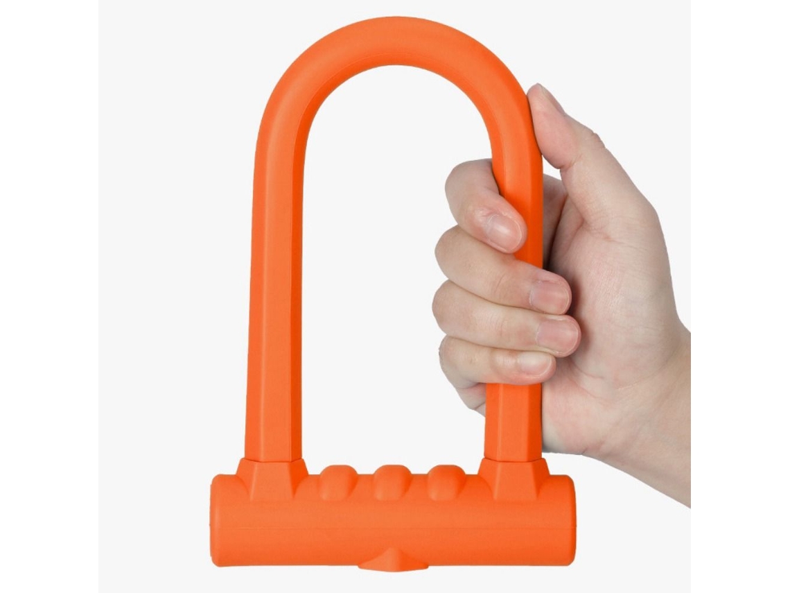 Cadeado De Bicicleta Em Formato De U, Laranja. Aquaforge