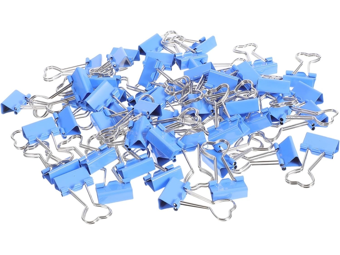 Conjunto de 60 clipes de papel em formato de coração da Uonlytech. Clipes decorativos pequenos para mesa, casa e escola.