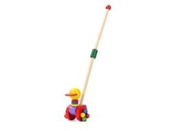 Primerox carrinho de Aprendizagem de Madeira para Bebê: Brinquedo de Empurrar e Puxar Animal