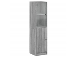 Aparador alto com porta de vidro Cinzento Sonoma MAISON EXCLUSIVE (35x37x142 cm)