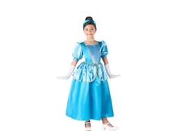 Fato de princesa azul celeste de conto de fadas para menina
